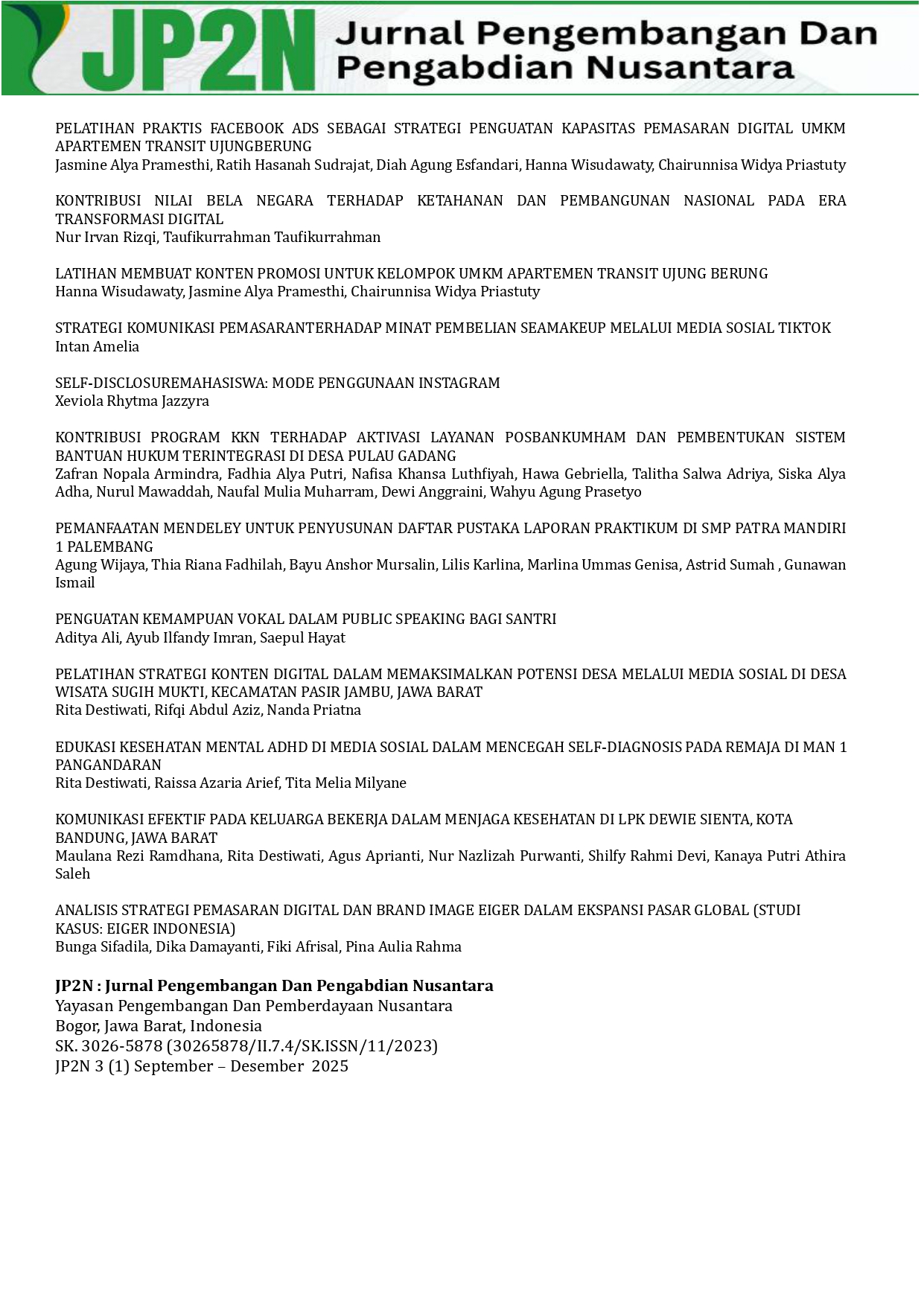					View Vol. 3 No. 2 (2026): JP2N: Januari-April  2026
				